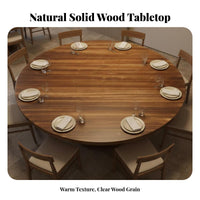 Round Folding Table Foldable Design Round Wood Folding Table Commercial Grade Household Furniture for Caterers, Families, Canteens, Banquets, Weddings