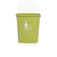 Thickened Body Plastic Trash Can Rounded Corners Plastic Trash Bin