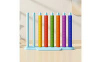 Hand-Eye Coordination Color Sorting Stacking Game Tabletop Stacking Game with Rings Brain Teaser Sorting Toy with Cards Reasoning for Playroom, Classroom, Homeschool