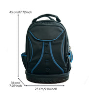 Tool Backpack with Base Ergonomic Tool Backpack with Molded Base Large Capacity for Electricians, Technicians