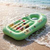 Portable Inflatable Kickboard with Pump Thickened Swim Buoyant Board with Handles Widened for Children, Toddlers, Swimming Pool, Beach