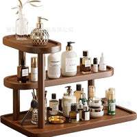 Wooden Desktop Storage Shelf for Office, Display Stand for Collectibles