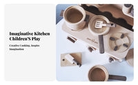 Pretend Kitchen Set Wooden Play Kitchen Wood Matte Finish Wooden Toy Oven for Children