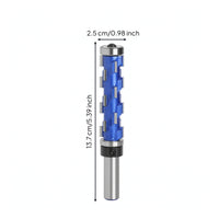 Flush Trim Router Bit with Top and Bottom Bearing Blue-Coated Flush Trim Bit Smooth Tool for Carpenters