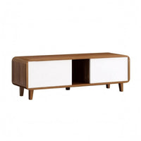 Low Profile Media Console Rounded Edges Low Tv Stand Environmental Screen Display Cabinet