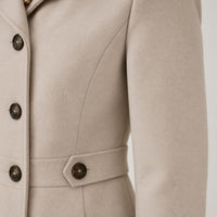 Women's Lapel Wool Blend Slim Fit Blazer Coat