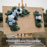 2 Pieces Artificial Wedding Arch Flowers Reusable Wedding Arch Flower Kit Ceremony Backdrop Flowers Versatile for Chair Backs