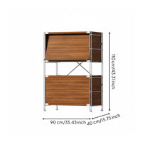 Display Shelf Modernist Design with Adjustable Shelves Metal Frame Storage Cabinet Suitable for Living Room Bedroom Home Office
