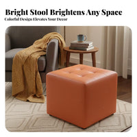 Upholstered Cube Stool space-saving Size Upholstered Ottoman Cube inviting Comfort