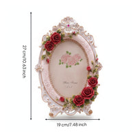 Frame with Rose Embellishments Decorative Picture Frame with Stand Standing
