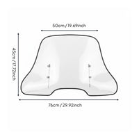 Universal Motorcycle Wind Deflector Hand Protection Windshield Windproof Front Windscreen for Motorcyclists