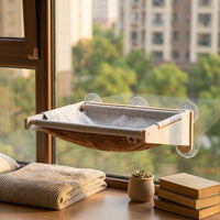 Space Capsule Hammock, Foldable Cat Hammock, Large Space Capsule Hammock Cat Bed with Strong Suction Cup Mounting for Adult Felines up to 25kg