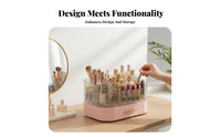 Dustproof Desktop Makeup Organizer with Drawers Large Capacity Multi-Compartment Makeup Box Space-Saving Vanity Holder Easy Reach for Women, Students, Dressing Table, Bedroom, Dorm Room, Bathroom Counter