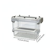 Multi-Layer Breadworm Breeding Box Ventilated Mealworm Breeding Box Compact Small for Desktop, Bedroom