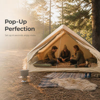 Inflatable Single-Layer Camping Tent for 3-4 People, Easy Setup Outdoor Shelter