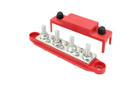2 Pieces 48V DC 4-Way Bus Bar Positive and Negative 250A Bus Bar High Current 4 Stud Junction Block Heavy Duty for RV, Solar Panel, Automotive