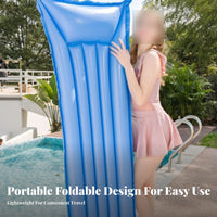 Colorful Single Person Buoyant Lounger Ing Bed Folds Small Solid Color Water Lounger Portable for Vacati Single Rs, Families, Beach, Lake