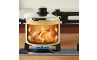 Safety-Lock-Proof Pressure Cooker Gas and Induction Compatible Stainless Steel Pressure Cooker Large Capacity Olla De Presion Time-Saving for Families, Meal Prep