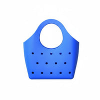Perforated Tote Simple to Clean Tote with Oval Handle Breathable Beach Bag for Pool, Shower