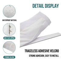 Window Barrier with Zipper Waterproof Window Sealing Cloth Portable for Bedroom, Apartment, Dorm Room