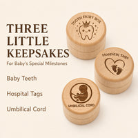 Wooden Baby Tooth Keepsake Box with Engraving Option