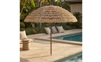 Parasol Fringe Trim Thatched Parasol Swivel Outdoor Shade