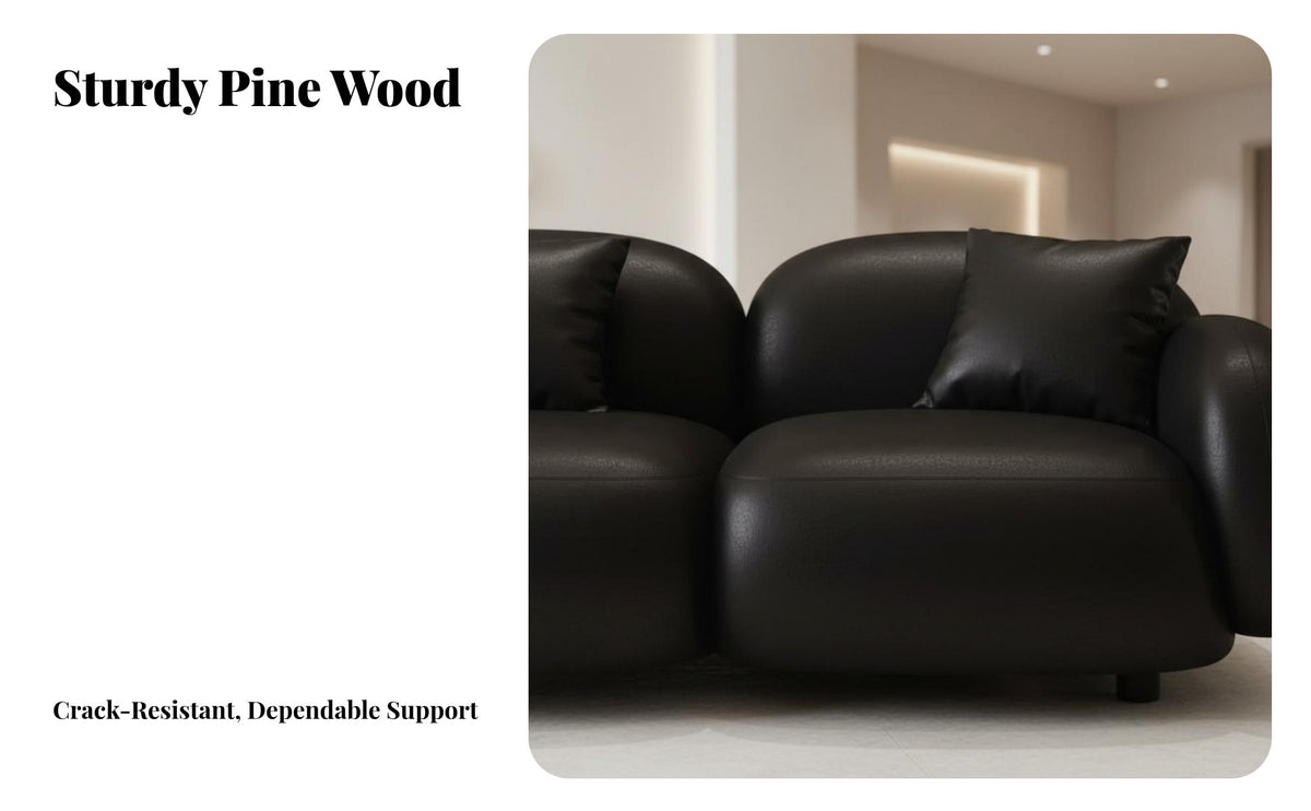 Minimalist Design Bubble Couch Unique Shape Rounded Bubble Couch High-Resilience Foam Sofa Ergonomic Support for Business Owners, Interior Designers, Small Apartment, Reception Area, Boutique, Bedroom