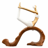 Meditation Figurine Stylized Meditation Statue Carved Female Figure Statue for Living Room