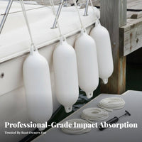 Inflatable Boat Bumper PVC Yacht Bumper Sturdy Duty Dock Bumper Reinforced Opening Lets Paired Opening Docking Buoy for Docks