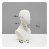 Mannequin Head with Shoulders Lightweight Mannequin Bust with Shoulders Soft Premium for Boutiques, Product Photography