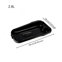 Slimline Oil Drain Pan Molded Pour Spout Plastic Oil Pan Raised Sides Automotive Tool Recessed Channel