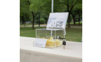Clear Donation Box with Lock Versatile Clear Acrylic Comment Box Smooth Edges Acrylic Tip Jar for Fundraising, Events