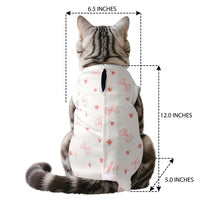 Cat Recovery Suit with fasteners, Sleeveless Polyester Clothing for Spay Recovery, Post-Surgery Cat and Anti-Licking Suit