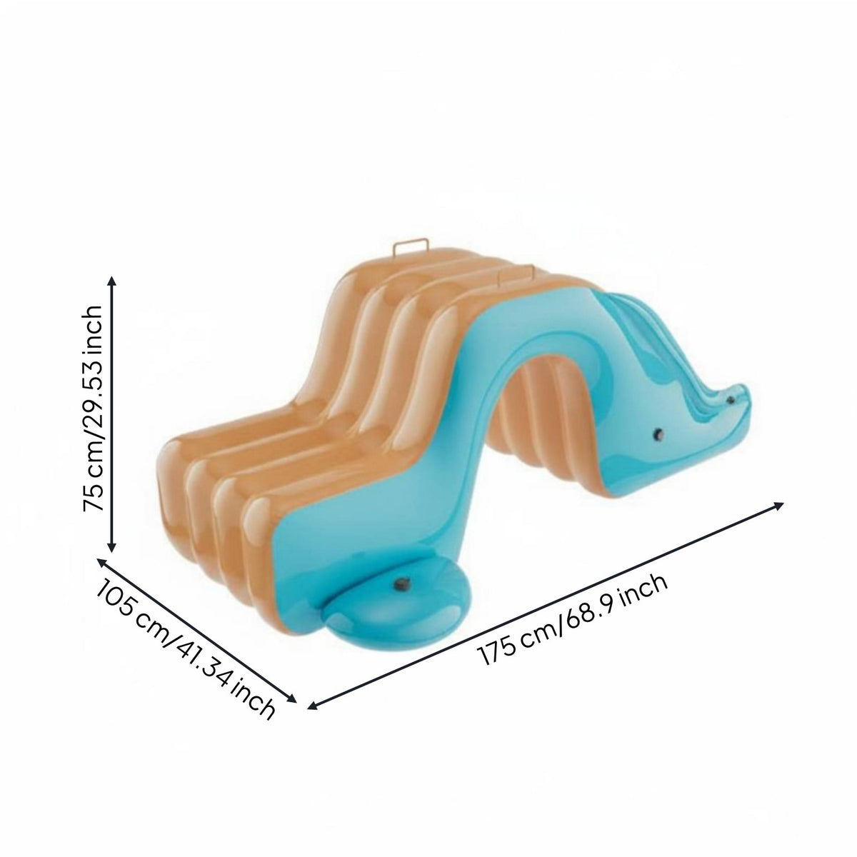 Inflatable Pool with Slide Family Size Kids Swimming Pool with Inflatable Aquatic Play Area Center for Outdoor, Patio