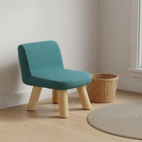 Removable Washable Cover Upholstered Kids Chair with Backrest Stable and Sturdy Toddler Low Stool with Back Support Kids Floor Chair for Toddlers, Bedroom, Playroom, Entryway
