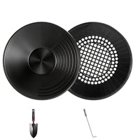 4 Pieces Gold Panning Kit with Hand Tools Essential Metal Pan with Classifier Screen Portable Classifier Screen for Outdoor Prospecting