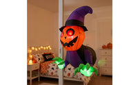 Spooky Pumpkin Ghost Inflatable Scary Halloween Inflatable Ghost Bright Inflatable Window Decoration Lightweight for Party, Storefront