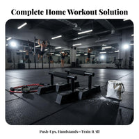 2 Pieces H-Shaped Press-up Stand Non-Slip Base Calisthenics Floor Handles Steel Parallettes Handles Comfortable Foam Grip