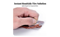 Portable Tire Plug Tool Kit Universal Tire Plug and Repair Kit Easy to Use Puncture Repair Set Long-Lasting for Motorcyclists, Away from Paved Surfaces-Highway Enthusiasts, Roadside Emergency, Travel, Garage, Workshop