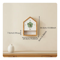 House Shaped Wall Clock Japanese Style Decorative Pendulum Clock Quiet Mechanism for Children, Nursery