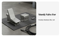 Hands-Unrestricted Operation Pneumatic Foot Pedal Valve High-Strength Aluminum Alloy 3-Way Pneumatic Foot Valve Leak-Proof Design Air Pedal Switch Long-Lasting Construction for Factory Workers, Machinists, Technicians, Manufacturing Lines, Factories