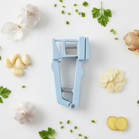 Even Slices Garlic Cutter Effortless Operation Garlic Press Cutter Sharp Blades Handheld Vegetable Chopper for Barbecue