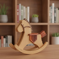 Wooden Rocking Horse DIY Assembly Rocking Horse Desktop Toy for Hobbyists, Makers, Home Decor