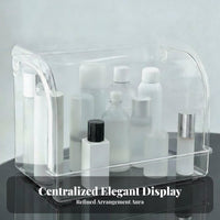 particle-proofprotective Clear Cosmetic Case with Drawers particle-proofresistantTier Drawer single unit Multi-Compartment Makeup Organizer Easy to Clean for cosmetic Lovers, Women, College Students, Desktop, Countertop, Dressing Table, Bathroom Counter