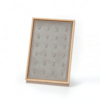 Jewelry Display Rack Rectangular Jewelry Holder with Padded Panel Band Display Tray for Vanity