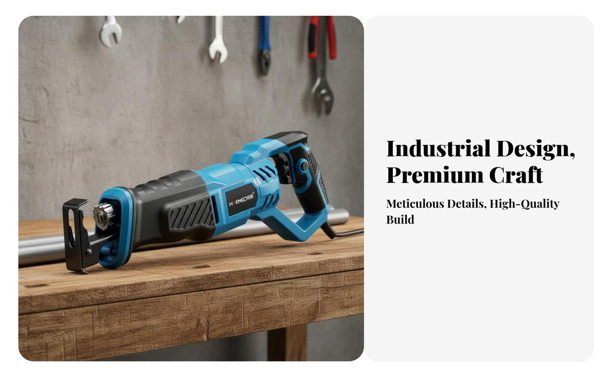 Reciprocating Saw Multi-Functional Cutting Saw Pure Copper Motor Corded Electric Cutting Tool for DIY Enthusiasts, Plumbers, Workshop, Gardening