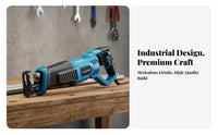 Reciprocating Saw Multi-Functional Cutting Saw Pure Copper Motor Corded Electric Cutting Tool for DIY Enthusiasts, Plumbers, Workshop, Gardening