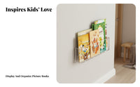 Clear Levitating Surface Shelf Drill Installation Surface Shelf Easy to Install Display Shelf for Children, Collectors, Playroom, Hallway, Study Area