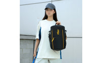 Cylindrical Bag Mesh Side Pockets Bucket Bag Detachable Strap