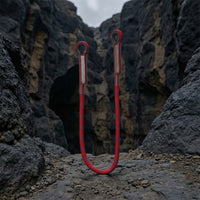Shock Absorbing Cow's Tail Lanyard High Strength Climbing Oxtail Rope Abrasion Resistant Climbing Safety Lanyard Long-Lasting for Workers at Height, Rescue Personnel, Rappelling, Mountaineering, Construction Sites, Roofing